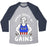 Virgin Teez  Baseball Tee Unisex Tri-Blend Baseball Tee / small / Athletic Gray / Navy AMBER WAVES OF GAINS UNISEX TRI-BLEND BASEBALL TEE