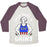 Virgin Teez  Baseball Tee Unisex Tri-Blend Baseball Tee / small / Oatmeal / Maroon AMBER WAVES OF GAINS UNISEX TRI-BLEND BASEBALL TEE