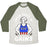Virgin Teez  Baseball Tee Unisex Tri-Blend Baseball Tee / small / Oatmeal / Moss AMBER WAVES OF GAINS UNISEX TRI-BLEND BASEBALL TEE