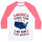 Virgin Teez  Baseball Tee Unisex Classic Baseball Tee / x-small / White/Neon Pink AMERICA CARDIO TEAM (WE RUN THE WORLD) UNISEX CLASSIC BASEBALL TEE