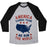 Virgin Teez  Baseball Tee Unisex Tri-Blend Baseball Tee / small / Athletic Gray / Black AMERICA CARDIO TEAM (WE RUN THE WORLD) UNISEX TRI-BLEND BASEBALL TEE