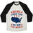 Virgin Teez  Baseball Tee Unisex Tri-Blend Baseball Tee / small / Oatmeal / Black AMERICA CARDIO TEAM (WE RUN THE WORLD) UNISEX TRI-BLEND BASEBALL TEE
