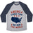 Virgin Teez  Baseball Tee Unisex Tri-Blend Baseball Tee / small / Athletic Gray / Navy AMERICA CARDIO TEAM (WE RUN THE WORLD) UNISEX TRI-BLEND BASEBALL TEE