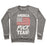 Virgin Teez  Pullover Crewneck Sweatshirt / x-small / Heathered Gray AMERICA PUCK YEAH HOCKEY FLAG CREWNECK SWEATSHIRT
