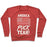 Virgin Teez  Pullover Crewneck Sweatshirt / x-small / Heathered Red AMERICA PUCK YEAH HOCKEY FLAG CREWNECK SWEATSHIRT