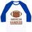 Virgin Teez  Baseball Tee Unisex Classic Baseball Tee / x-small / White/Blue AMERICAN HANDEGG UNISEX CLASSIC BASEBALL TEE