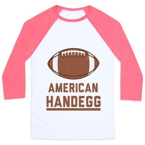 Virgin Teez  Baseball Tee Unisex Classic Baseball Tee / x-small / White/Neon Pink AMERICAN HANDEGG UNISEX CLASSIC BASEBALL TEE