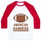 Virgin Teez  Baseball Tee Unisex Classic Baseball Tee / x-small / White/Red AMERICAN HANDEGG UNISEX CLASSIC BASEBALL TEE