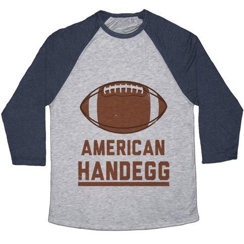 Virgin Teez  Baseball Tee Unisex Tri-Blend Baseball Tee / small / Athletic Gray / Navy AMERICAN HANDEGG UNISEX TRI-BLEND BASEBALL TEE