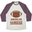 Virgin Teez  Baseball Tee Unisex Tri-Blend Baseball Tee / small / Oatmeal / Maroon AMERICAN HANDEGG UNISEX TRI-BLEND BASEBALL TEE