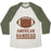 Virgin Teez  Baseball Tee Unisex Tri-Blend Baseball Tee / small / Oatmeal / Moss AMERICAN HANDEGG UNISEX TRI-BLEND BASEBALL TEE