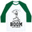 Virgin Teez  Baseball Tee Unisex Classic Baseball Tee / x-small / White/Dark Green AND BOOM GOES THE DYNAMITE BASEBALL UNISEX CLASSIC BASEBALL TEE