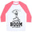 Virgin Teez  Baseball Tee Unisex Classic Baseball Tee / x-small / White/Neon Pink AND BOOM GOES THE DYNAMITE BASEBALL UNISEX CLASSIC BASEBALL TEE