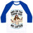 Virgin Teez  Baseball Tee Unisex Classic Baseball Tee / x-small / White/Blue AND ON THE THIRD DAY HE LIFTED UNISEX CLASSIC BASEBALL TEE