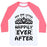 Virgin Teez  Baseball Tee Unisex Classic Baseball Tee / x-small / White/Neon Pink AND SHE LIFTED HAPPILY EVER AFTER UNISEX CLASSIC BASEBALL TEE