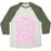 Virgin Teez  Baseball Tee Unisex Tri-Blend Baseball Tee / small / Oatmeal / Moss AND SHE LIFTED HAPPILY EVER AFTER UNISEX TRI-BLEND BASEBALL TEE