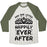 Virgin Teez  Baseball Tee Unisex Tri-Blend Baseball Tee / small / Oatmeal / Moss AND SHE LIFTED HAPPILY EVER AFTER UNISEX TRI-BLEND BASEBALL TEE