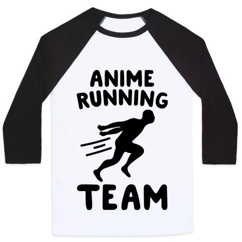 Virgin Teez  Baseball Tee Unisex Classic Baseball Tee / x-small / White/Black ANIME RUNNING TEAM UNISEX CLASSIC BASEBALL TEE