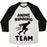Virgin Teez  Baseball Tee Unisex Tri-Blend Baseball Tee / small / Oatmeal / Black ANIME RUNNING TEAM UNISEX TRI-BLEND BASEBALL TEE