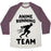 Virgin Teez  Baseball Tee Unisex Tri-Blend Baseball Tee / small / Oatmeal / Maroon ANIME RUNNING TEAM UNISEX TRI-BLEND BASEBALL TEE