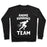 Virgin Teez  Pullover Crewneck Sweatshirt / x-small / Black ANIME RUNNING TEAM WHITE PRINT CREWNECK SWEATSHIRT