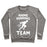 Virgin Teez  Pullover Crewneck Sweatshirt / x-small / Heathered Gray ANIME RUNNING TEAM WHITE PRINT CREWNECK SWEATSHIRT