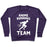 Virgin Teez  Pullover Crewneck Sweatshirt / x-small / Purple ANIME RUNNING TEAM WHITE PRINT CREWNECK SWEATSHIRT