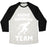 Virgin Teez  Baseball Tee Unisex Tri-Blend Baseball Tee / small / Oatmeal / Black ANIME RUNNING TEAM WHITE PRINT UNISEX TRI-BLEND BASEBALL TEE
