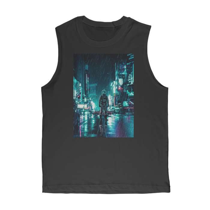 VIRGIN TEEZ Tank Top Black / Unisex / S Another Rainy Night Premium Adult Muscle Top