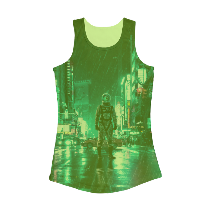 VIRGIN TEEZ Women Tank top Electric Green / XS Another Rainy Night Women Performance Tank Top