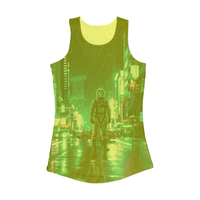 VIRGIN TEEZ Women Tank top Electric Yellow / XS Another Rainy Night Women Performance Tank Top