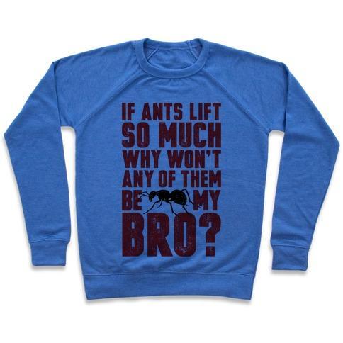 Virgin Teez  Pullover Crewneck Sweatshirt / x-small / Heathered Blue ANT BROS CREWNECK SWEATSHIRT