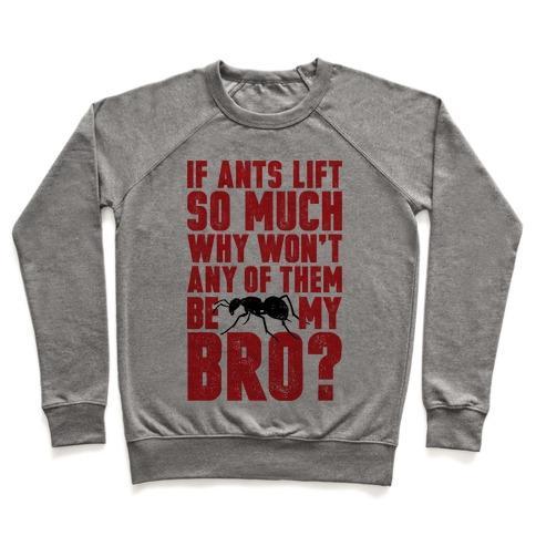 Virgin Teez  Pullover Crewneck Sweatshirt / x-small / Heathered Gray ANT BROS CREWNECK SWEATSHIRT