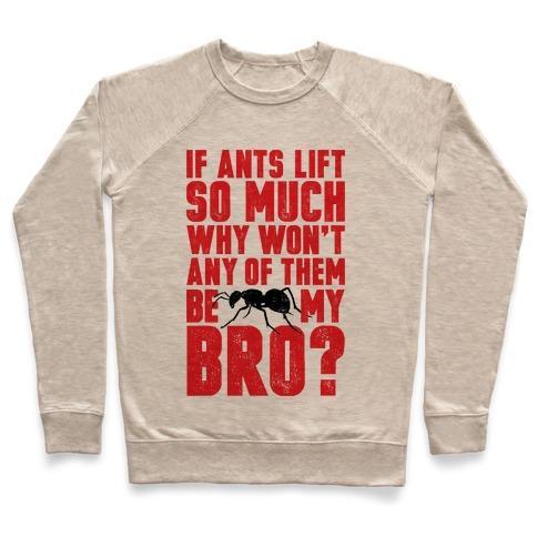 Virgin Teez  Pullover Crewneck Sweatshirt / x-small / Heathered Oatmeal ANT BROS CREWNECK SWEATSHIRT