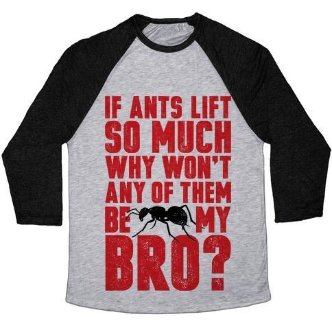 Virgin Teez  Baseball Tee Unisex Tri-Blend Baseball Tee / small / Athletic Gray / Black ANT BROS UNISEX TRI-BLEND BASEBALL TEE