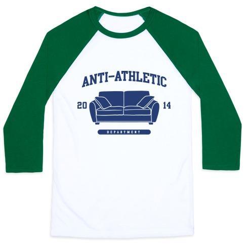 Virgin Teez  Baseball Tee Unisex Classic Baseball Tee / x-small / White/Dark Green ANTI ATHLETIC CLUB UNISEX CLASSIC BASEBALL TEE