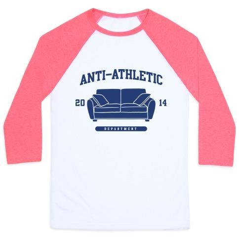 Virgin Teez  Baseball Tee Unisex Classic Baseball Tee / x-small / White/Neon Pink ANTI ATHLETIC CLUB UNISEX CLASSIC BASEBALL TEE