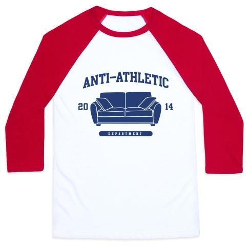 Virgin Teez  Baseball Tee Unisex Classic Baseball Tee / x-small / White/Red ANTI ATHLETIC CLUB UNISEX CLASSIC BASEBALL TEE