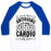 Virgin Teez  Baseball Tee Unisex Classic Baseball Tee / x-small / White/Blue ANTIQUING IS MY CARDIO UNISEX CLASSIC BASEBALL TEE