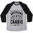 Virgin Teez  Baseball Tee Unisex Tri-Blend Baseball Tee / small / Athletic Gray / Black ANTIQUING IS MY CARDIO UNISEX TRI-BLEND BASEBALL TEE
