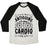 Virgin Teez  Baseball Tee Unisex Tri-Blend Baseball Tee / small / Oatmeal / Black ANTIQUING IS MY CARDIO UNISEX TRI-BLEND BASEBALL TEE