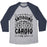 Virgin Teez  Baseball Tee Unisex Tri-Blend Baseball Tee / small / Athletic Gray / Navy ANTIQUING IS MY CARDIO UNISEX TRI-BLEND BASEBALL TEE