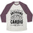 Virgin Teez  Baseball Tee Unisex Tri-Blend Baseball Tee / small / Oatmeal / Maroon ANTIQUING IS MY CARDIO UNISEX TRI-BLEND BASEBALL TEE