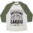 Virgin Teez  Baseball Tee Unisex Tri-Blend Baseball Tee / small / Oatmeal / Moss ANTIQUING IS MY CARDIO UNISEX TRI-BLEND BASEBALL TEE