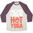 Virgin Teez  Baseball Tee Unisex Tri-Blend Baseball Tee / small / Oatmeal / Maroon ANY YOGA I DO IS HOT YOGA UNISEX TRI-BLEND BASEBALL TEE