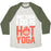 Virgin Teez  Baseball Tee Unisex Tri-Blend Baseball Tee / small / Oatmeal / Moss ANY YOGA I DO IS HOT YOGA UNISEX TRI-BLEND BASEBALL TEE