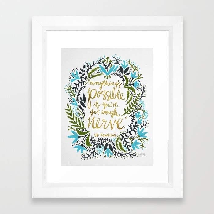 LUVD Framed Art Prints 12" x 18" / Black Anything's Possible Frame