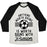 Virgin Teez  Baseball Tee Unisex Tri-Blend Baseball Tee / small / Oatmeal / Black ANYTHING WORTH DOING IS WORTH DOING WITH PASSION SOCCER UNISEX TRI-BLEND BASEBALL TEE