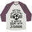 Virgin Teez  Baseball Tee Unisex Tri-Blend Baseball Tee / small / Oatmeal / Maroon ANYTHING WORTH DOING IS WORTH DOING WITH PASSION SOCCER UNISEX TRI-BLEND BASEBALL TEE