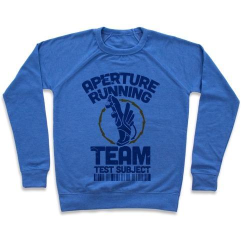 Virgin Teez  Pullover Crewneck Sweatshirt / x-small / Heathered Blue APERTURE RUNNING TEAM CREWNECK SWEATSHIRT